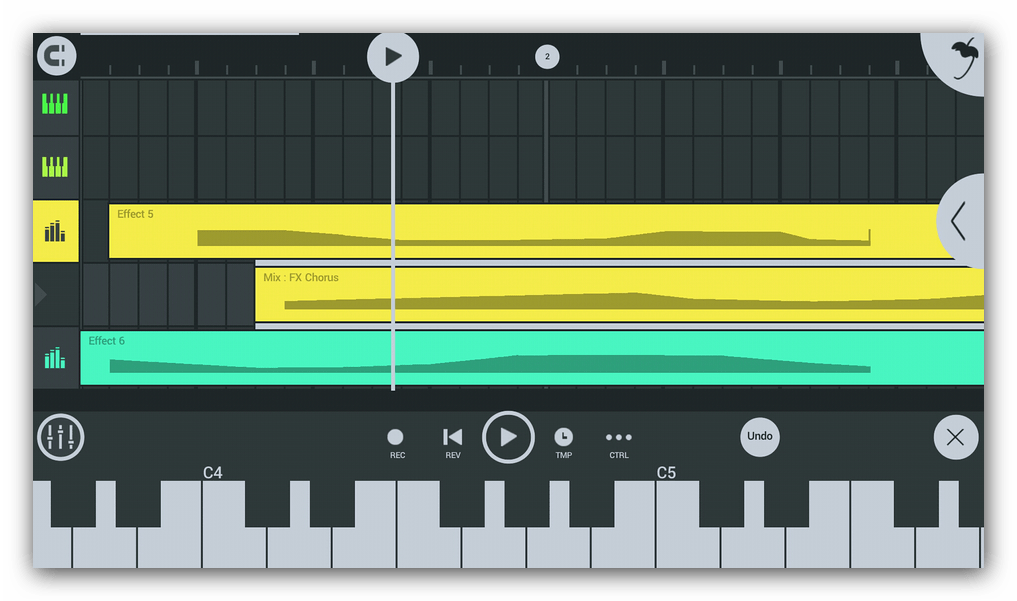 Добавленный автотрек FL Studio Mobile