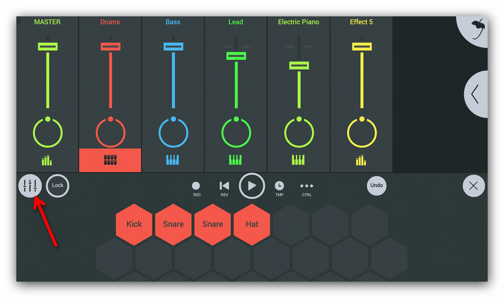 Микшер общих настроек FL Studio Mobile