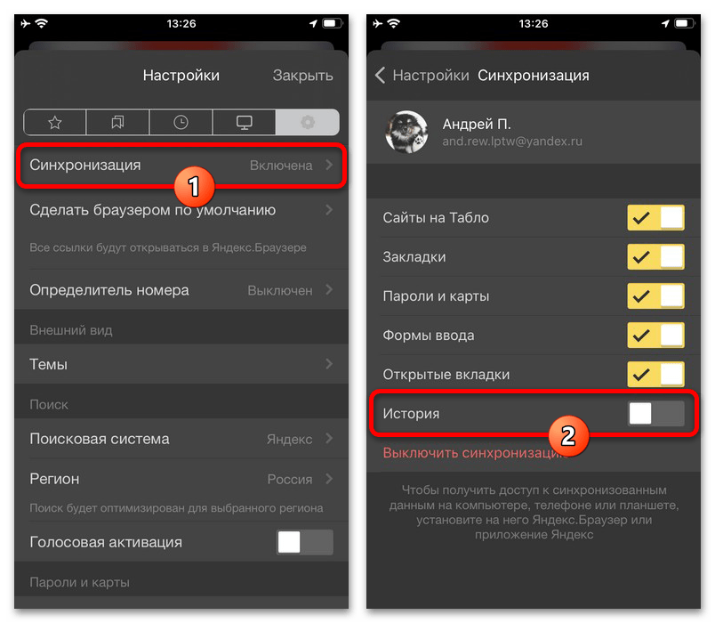 Как удалить историю в Яндексе на Айфоне_005