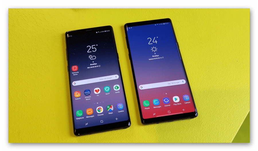Дисплеи у Galaxy Note 9