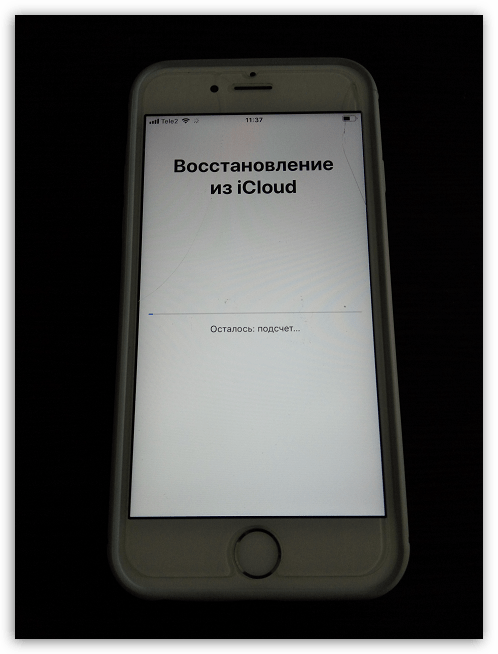 Процесс установки резервной копии на iPhone