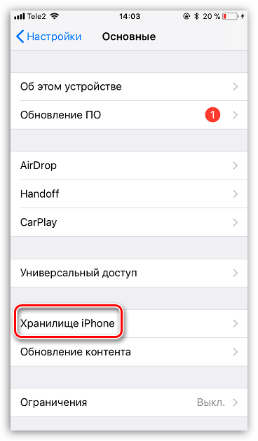 Хранилище iPhone