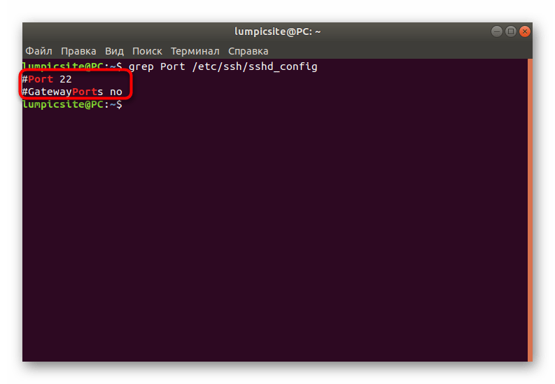 Результат выдачи поиска по файлу через утилиту grep в Linux