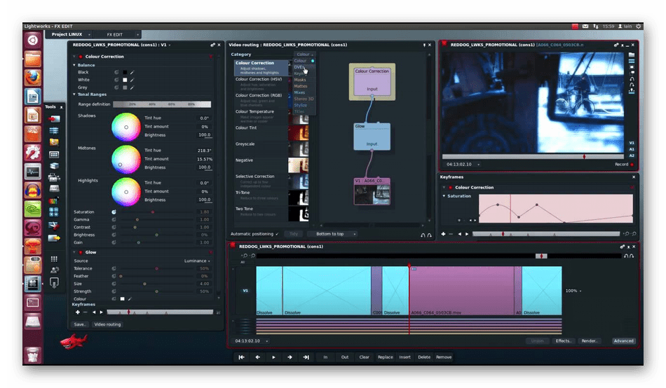 Использование программы Lightworks для редактирования видео в Linux