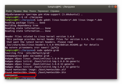 Ввод команды для запуска проверки обновлений для ядра в Ubuntu
