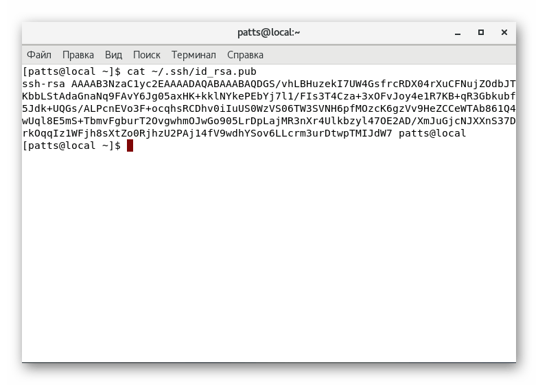 Ознакомиться с созданным открытым ключом SSH в CentOS 7