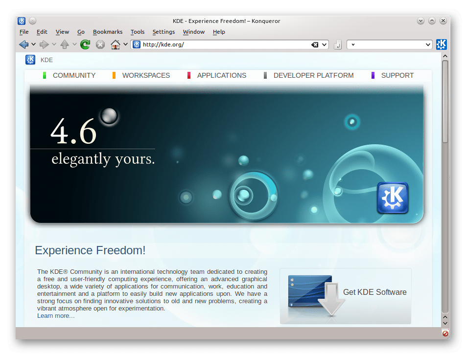 Браузер Konqueror для Linux