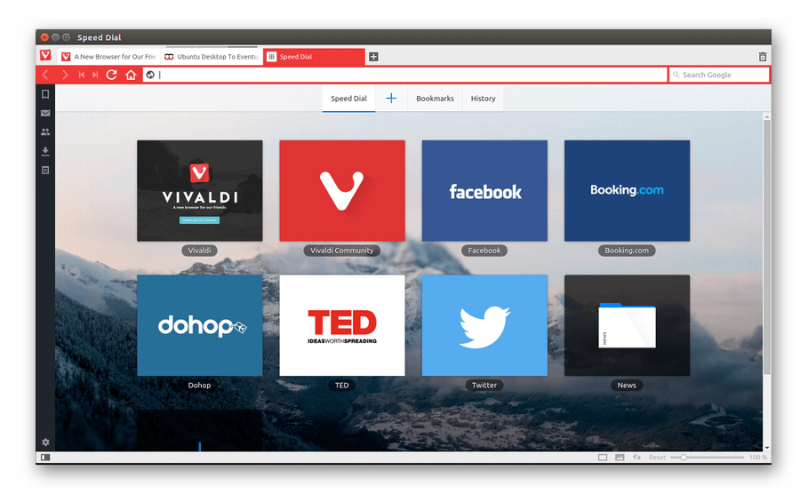 Браузер Vivaldi для Linux