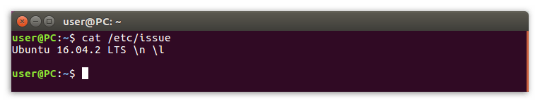 команда cat etc issue терменале ubuntu