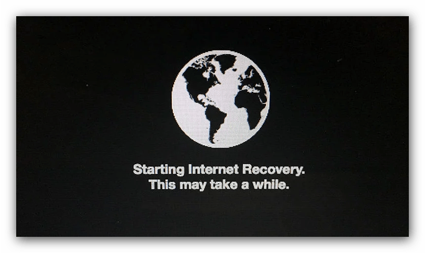 Начать восстановление MacBook через интернет