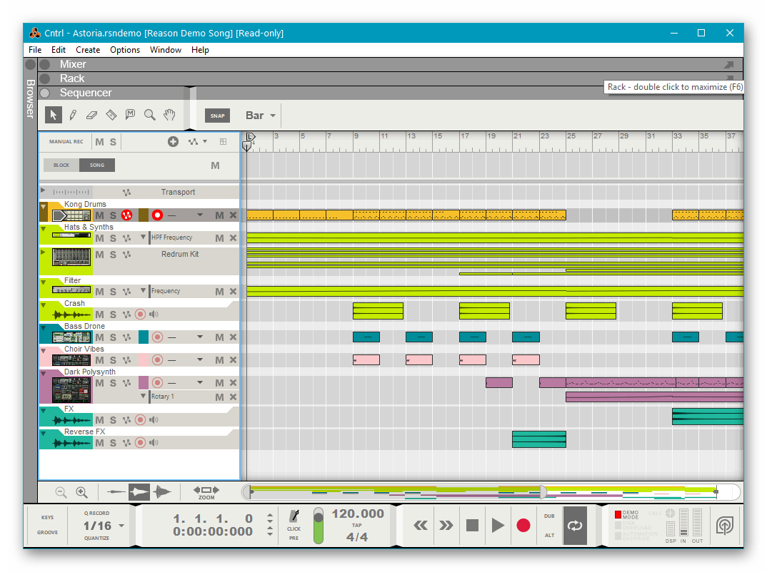 Использование программного обеспечения Reason для записи музыки