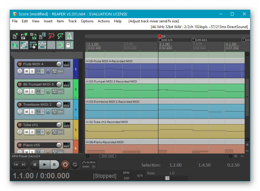 Использование программного обеспечения Reaper для записи музыки