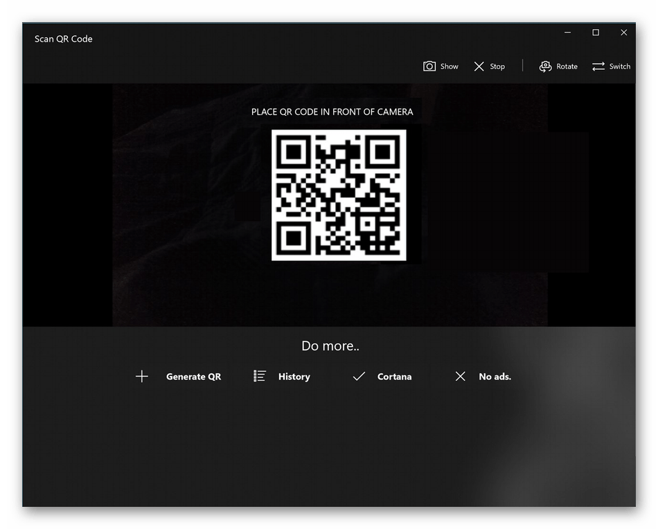 Использование программы QR Code for Windows 10 для считывания QR-кодов