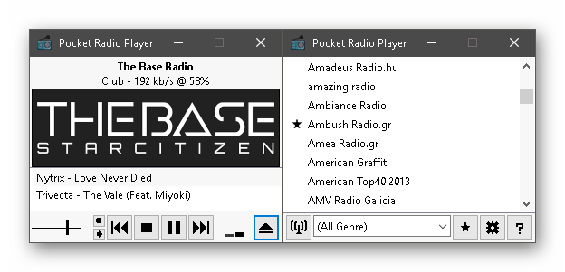 Использование программы Pocket Radio Player для прослушивания радио на компьютере