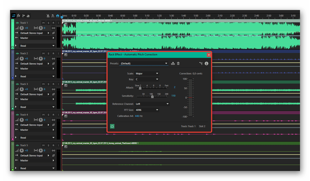 Интерфейс приложения Adobe Audition