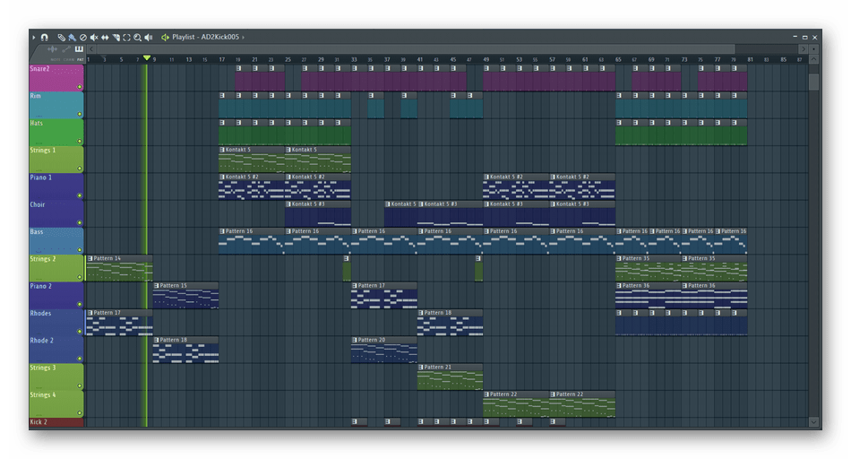 Внешний вид программного обеспечения FL Studio