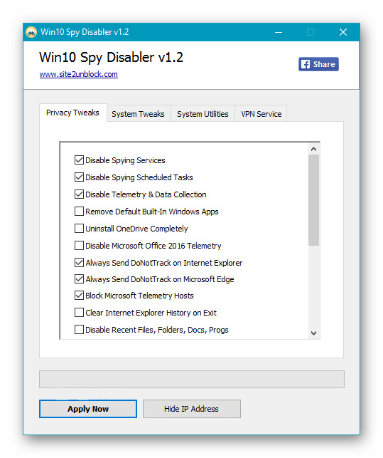 Использование программы Win10 Spy Disabler для отключения обновлений Windows 10