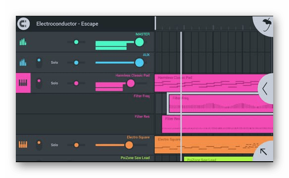 Интерфейс приложения FL Studio Mobile на Айфон