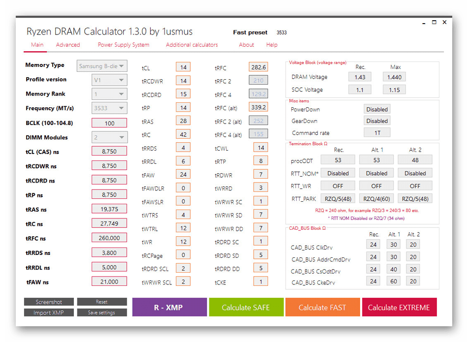 Использование программы Ryzen DRAM Calculator для разгона оперативной памяти