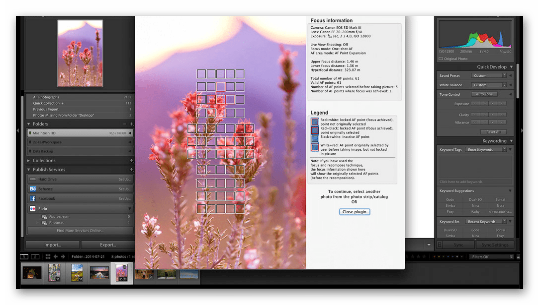 Плагин Show Focus Points для Lightroom