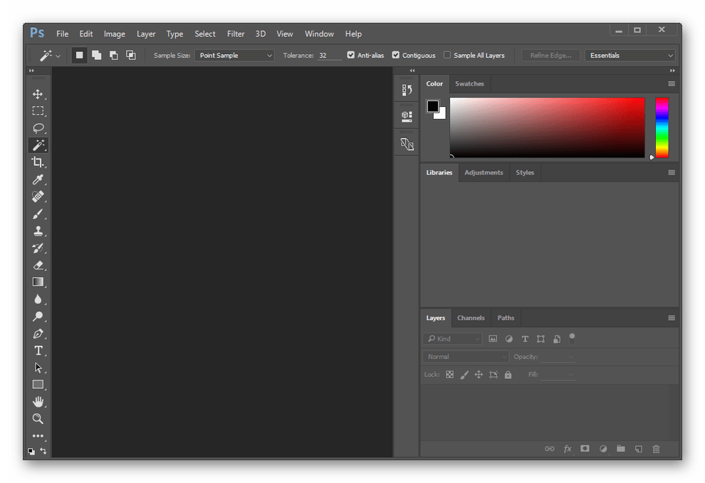 Интерфейс программы Adobe Photoshop