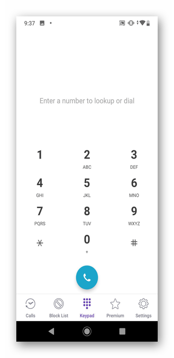 Использование приложения Hiya для определения номера телефона