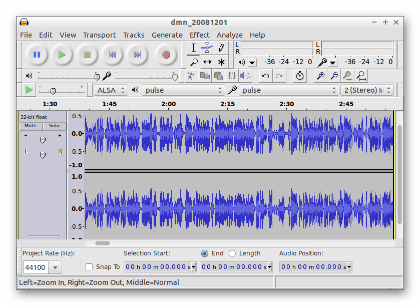 Использование программы Audacity для настройки микрофона в Windows 10