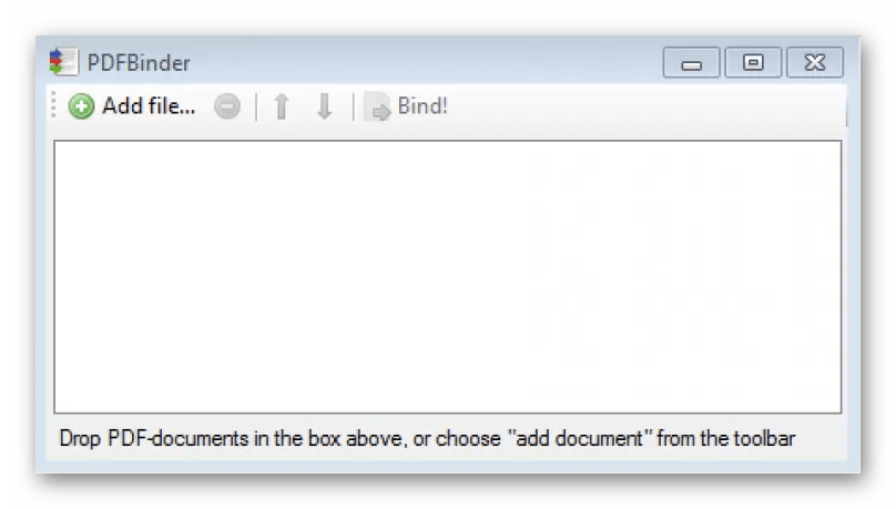Интерфейс программы PDFBinder