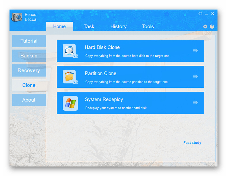 Использование программы Renee Becca для клонирования жестких дисков
