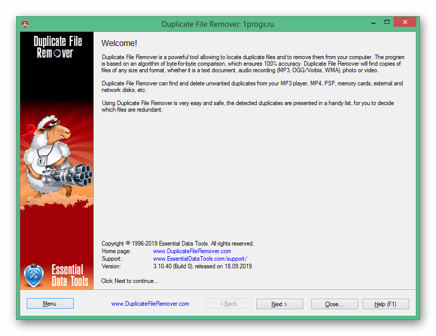 Использование программы Duplicate File Remover для поиска дубликатов на компьютере