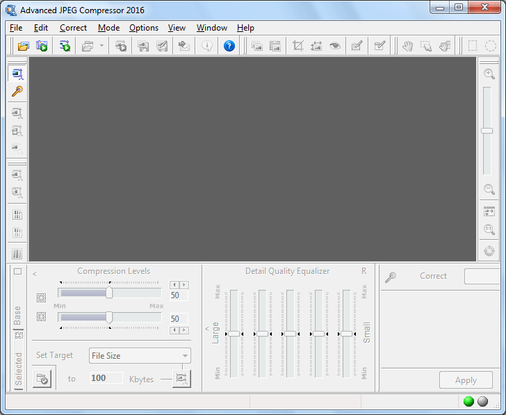 Стартовое окно программы Advanced JPEG Compressor