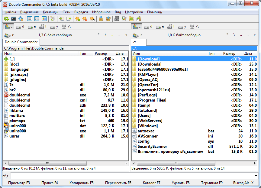 Программа Double Commander