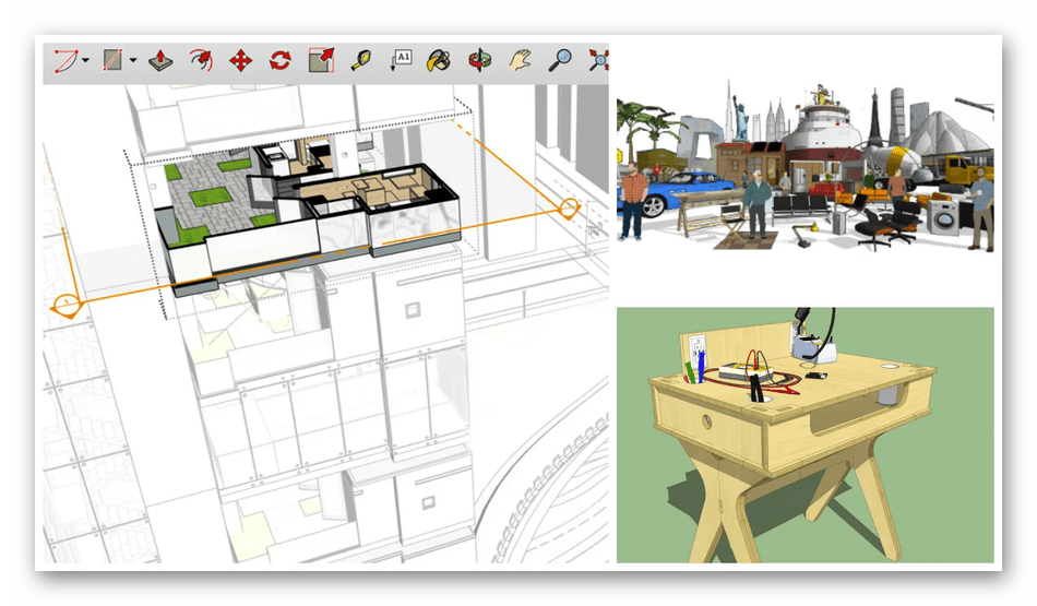 Проектирование элементов интерьера в программе SketchUp