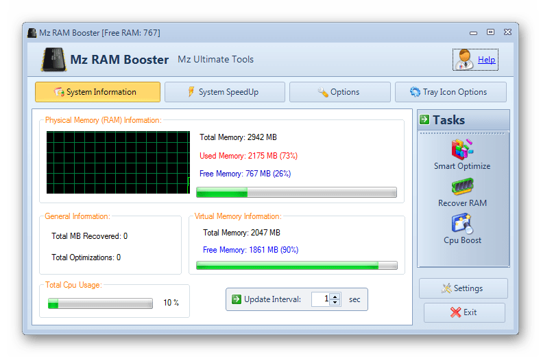 Приложение Mz Ram Booster