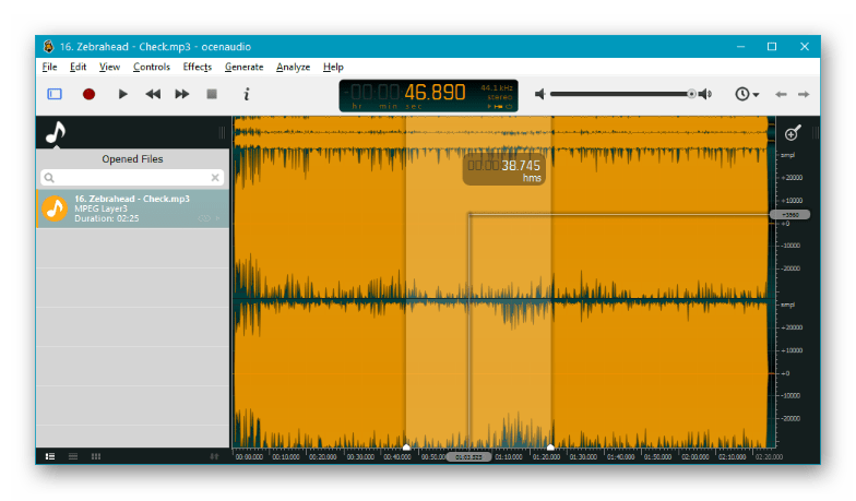 Редактор звука OcenAudio