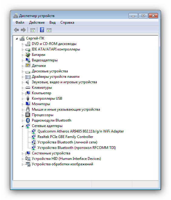 Использовать Диспетчер Устройств для установки драйверов к Samsung NP300V5A