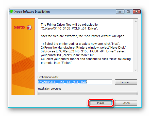 Установка драйвера для Xerox Phaser 3140