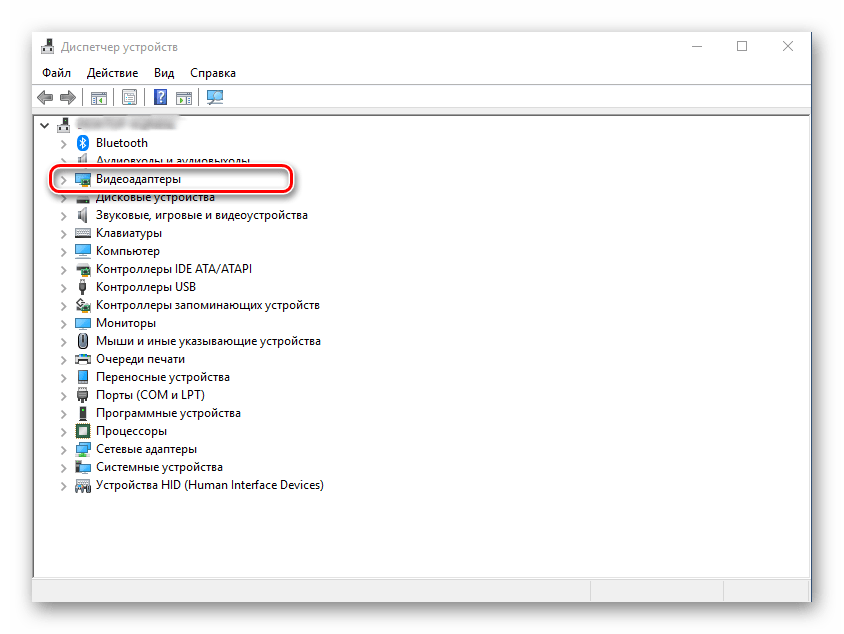 Видеоадаптеры в Диспетчере устройств