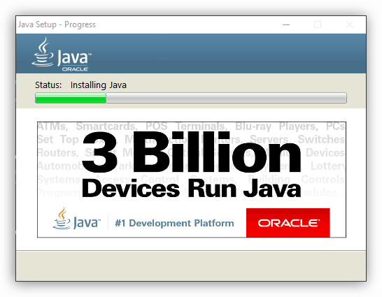 процесс установки java на компьютер