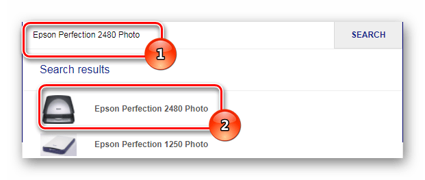 Поиск сканера в системе сайта epson perfection 2480 photo_005
