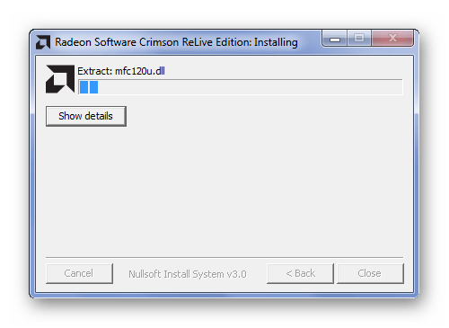 Процесс распаковки компонентов утилиты ati radeon hd 4800 series_015