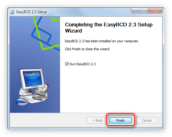 завершение установки программы easybcd
