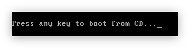 надпись press any key to boot from cd во время загрузки компьютера