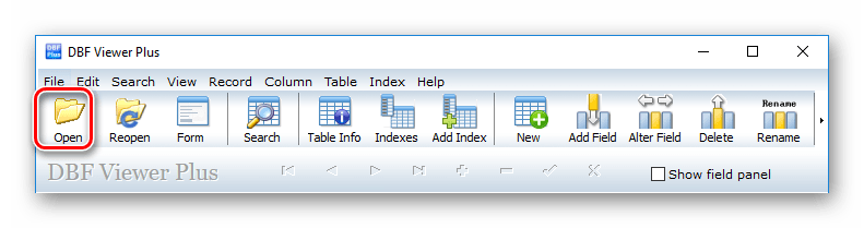 Открыть файл DBF Viewer Plus