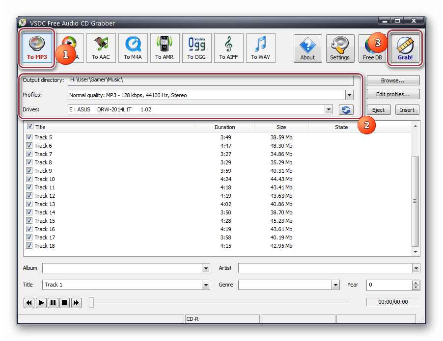 параметры конвертирования в grabber