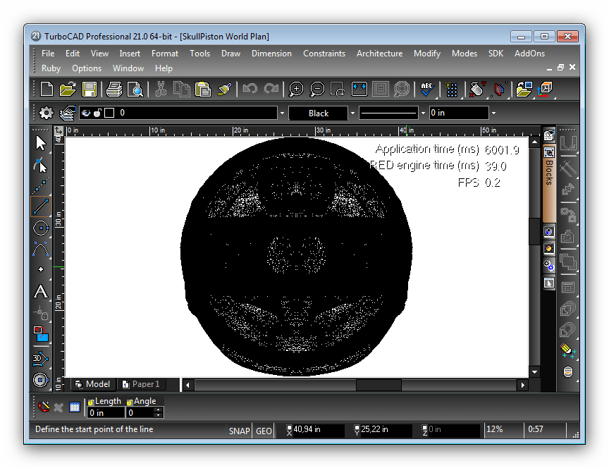 Открытый файл STL в TurboCAD