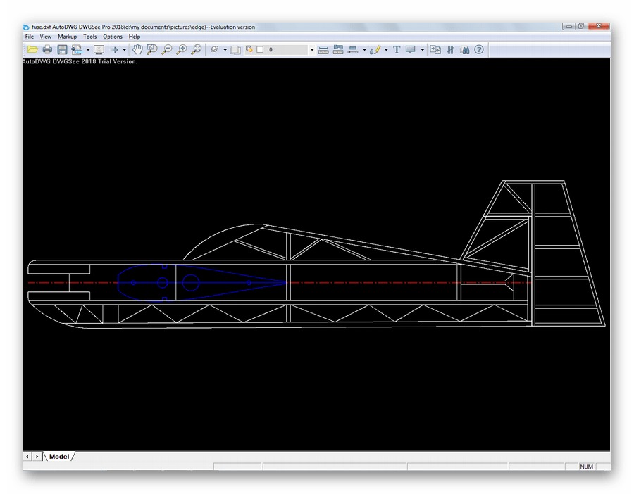 Файл DXF открытый в DWGSee DWG Viewer