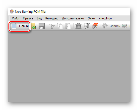 переход к созданию проекта в Nero Burning ROM