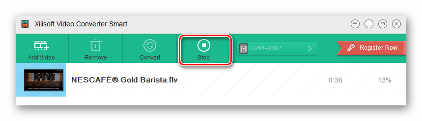 процесс конвертирования в Xilisoft Video Converter