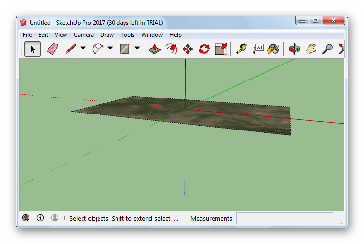 открытый файл kmz в SketchUp